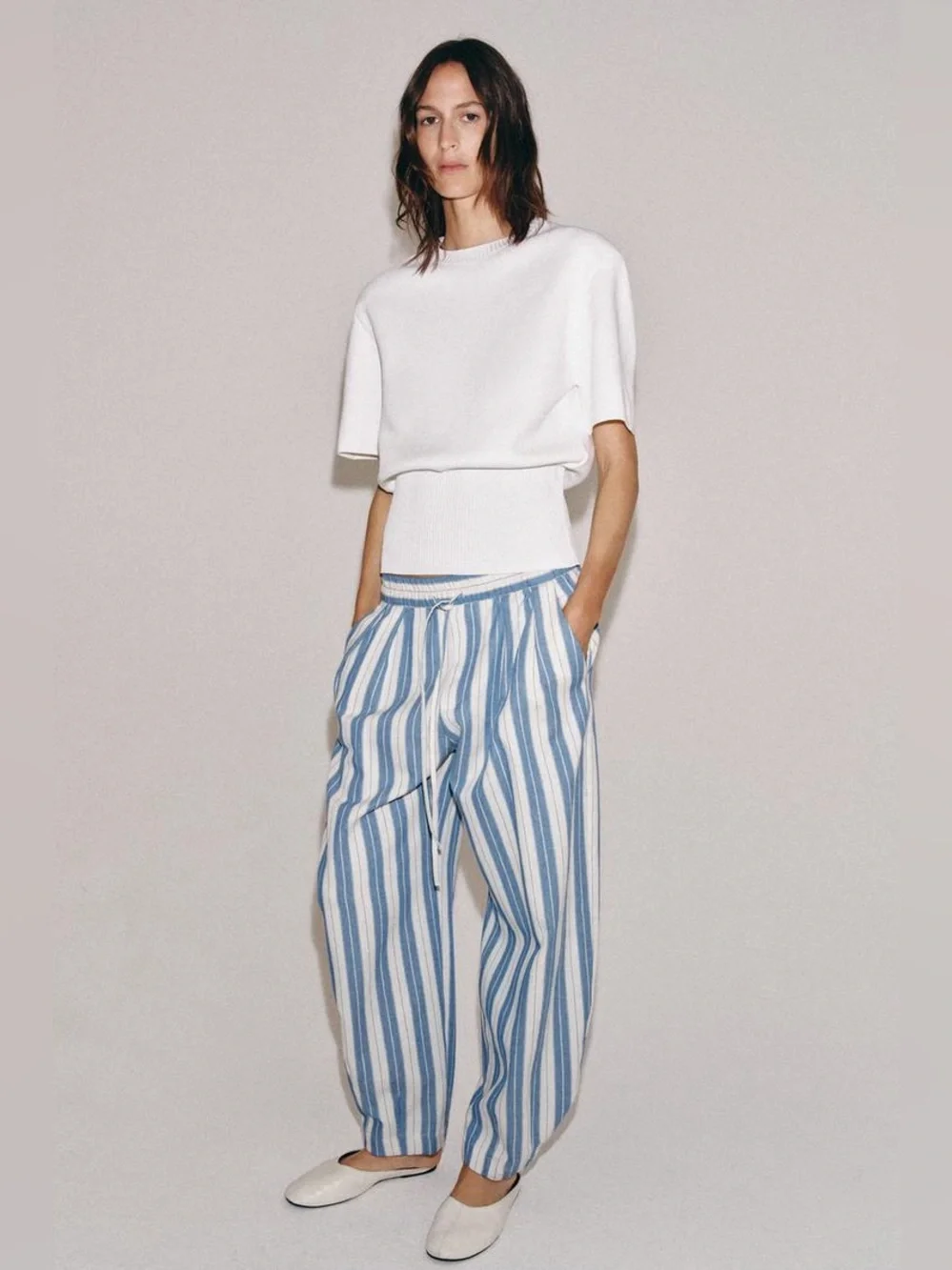 ZARA ZW COLLECTION STRIPED PANTS